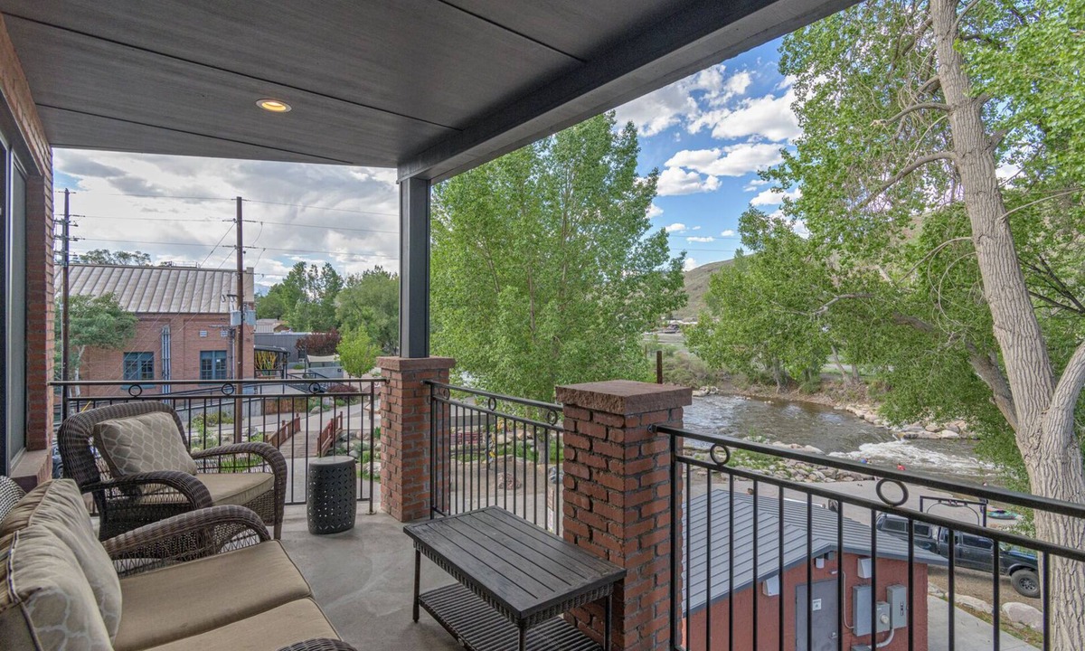 Salida Condo | Best location in Salida! 2 River front decks, looks over Arkansas River waterpark!