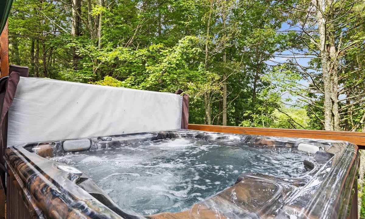 Morganton House | Cabin Sweet Cabin Hot Tub Game Room Dog Friendly