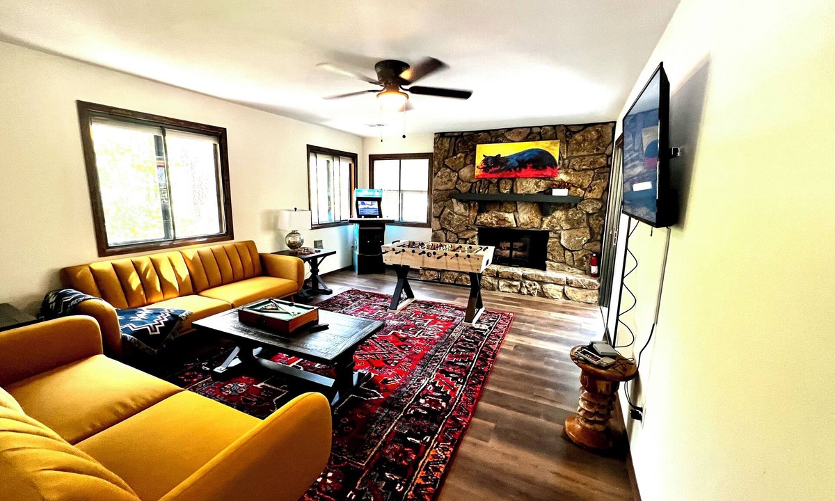 Northeast Colorado Springs House | Wooded Retreat Hot Tub. Private Arcade, Yard Games, Sleeps 12 , 7 Beds, 2Kings