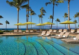 Ocean front, high floor 2 BR unit at Hyatt Residence Club Ka'anapali Beach in Lahaina
