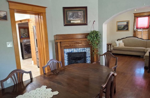 Orchard City House | 1900's Sears Home-fenced yard, trees, outdoor dining & games w/mountain views.