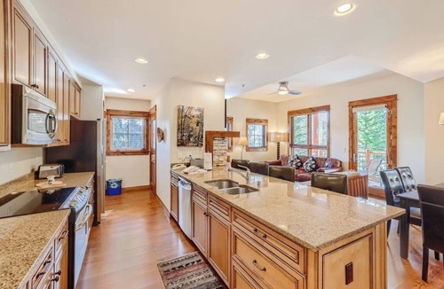 Four O'Clock Condo | Breckenridge villa next to the Snowflake lift with shared hot tub & pool