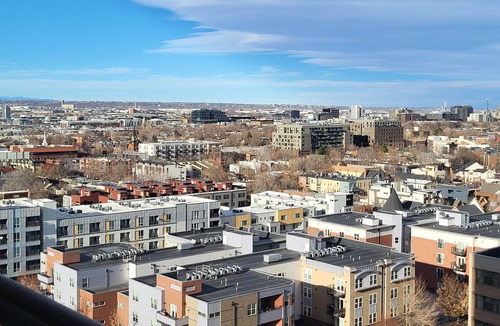 San Rafael Condo | Comfortable 1-bedroom condo in Uptown Denver district; pool & gym; free parking.