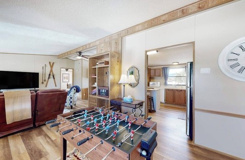 Alpine Village House | Dog-friendly home with mountain view, foosball, enclosed yard & W/D
