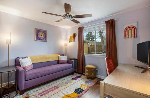 Arvada Plaza Area House | Funky Home with Hot Tub, Backyard, Fire Pit