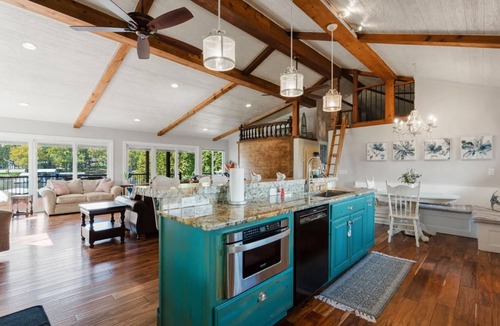 Afton House | Lakefront, Private Dock, Boat Slip and Indoor Fishing. Golf, airport next door.