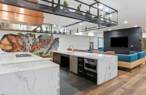 Ballpark Hotel | Modern 1BR w/Kitchen | Balcony | Outdoor Pool | Fire Pit | BBQ Area