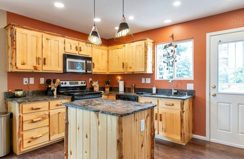 Roxborough House | Modern Cabin Vibe, With great back yard to relax in. New furnishings and hot tub