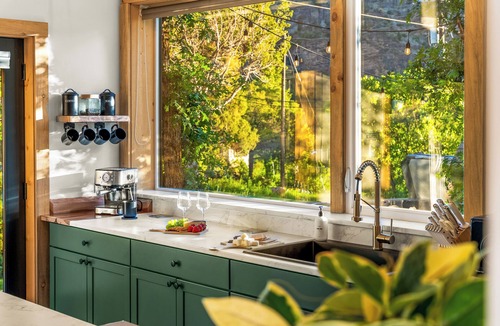 Glenwood Springs Cabin | Modern Cabin with Canyon Views with Patio, Sauna Hot Tub, Wifi, AC & Fireplace