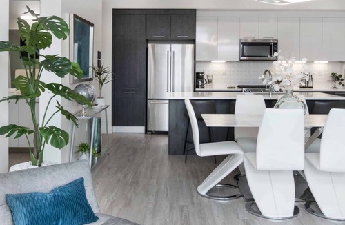 Highland Condo | Modern Contemporary Glam | WFH Desk | Espadín LoHi