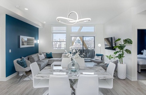 Highland Condo | Modern Contemporary Glam | WFH Desk | Espadín LoHi