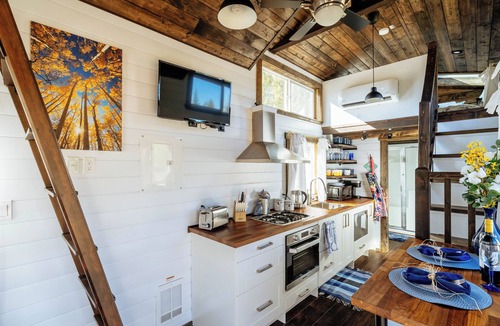 Cascade-Chipita Park House | Tiny House in the Big Mountains w/Hot Tub & EV Charger! Near Colorado Springs!