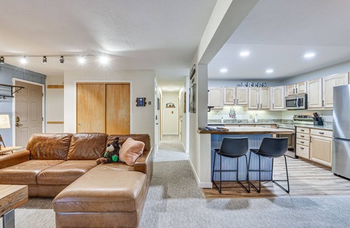 Peak 9 Condo | Walk to Lifts! 'SnowDogs' Breck Condo w/Fireplace