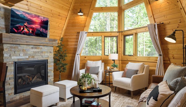 Cozy A-Frame, Forest Retreat w Hot Tub & Fire Pit - Twin Lakes