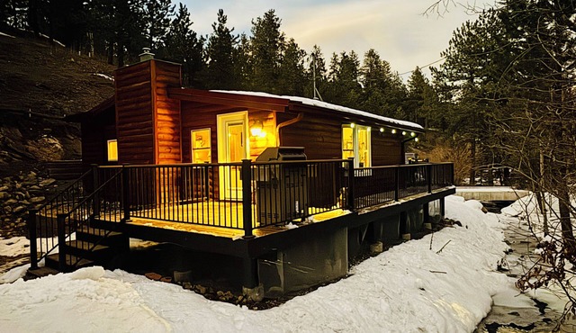 Cozy cabin on creek with hot-tub and sauna