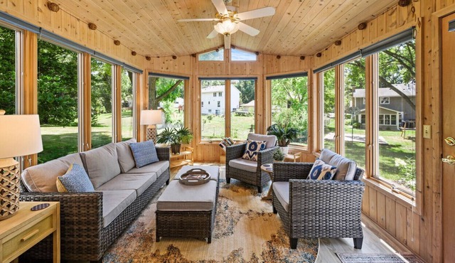 Escape to Quiet Garden Retreat in Maple Grove - 5BR, Sauna, Fitness Room & More! in Maple Grove