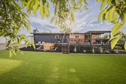 For Families and Large Groups Hot Tub Turf Yard Outdoor Dining and Games
