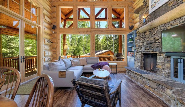 Lodge-Style Home by InvitedHome | Vast Patio, Hot Tub, Hiking, Fireplace