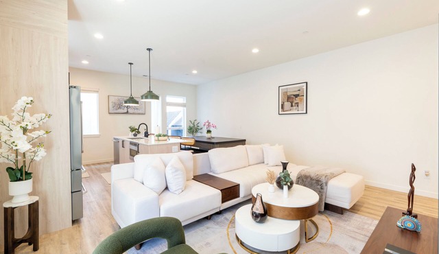 Luxury Capitol Hill Townhouse with Hot Tub, Sauna, EV Charger & Epic Views!