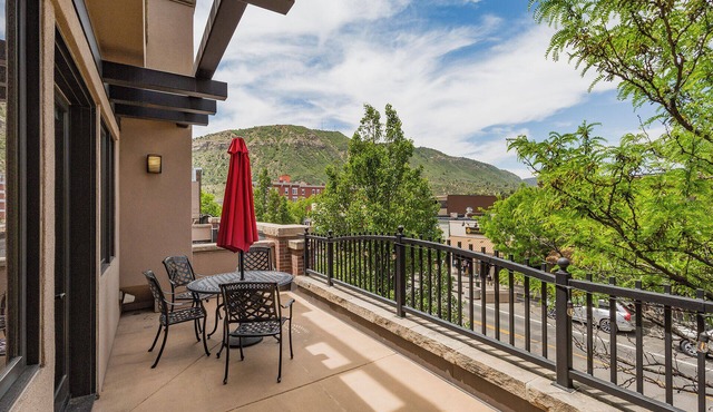 Luxury Condo on Historic Main Ave. - Deck overlooking Main & Mountain Views