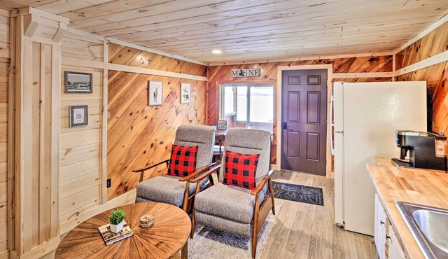 NEW! Waterfront Studio Cabin w/ Private Fire Pit!
