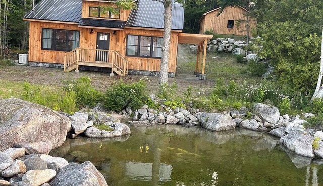 Newly constructed lake house on East Grand Lake in Danforth