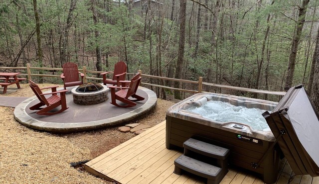 Private Ellijay Log Cabin, Hot Tub, Fire Pit, Pet Friendly, Mins to Downtown in Ellijay