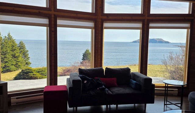 Private oceanfront home with stunning views in quiet Cribbies area of Tors Cove. in Tors Cove