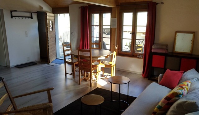 self-contained with kitchen, terrace, 5 min from lake, station and shops in Bourg-en-Lavaux