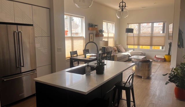 Spacious 3-bedroom townhome in lovely Denver with amazing rooftop AC+ gym