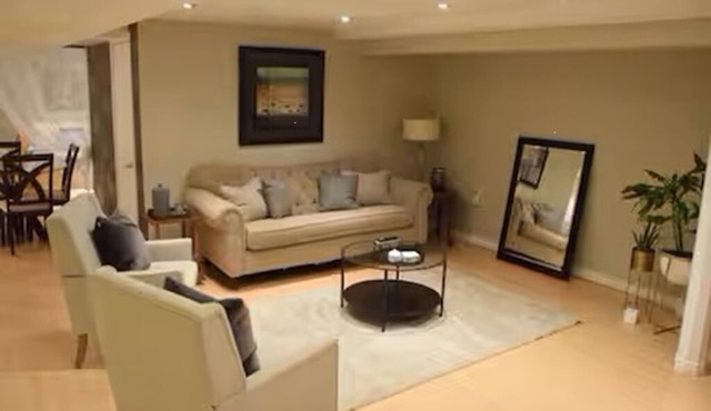 Spacious Basement Apt Open Concept wth Separate Entrance No Walls Dividing Rooms in Pickering