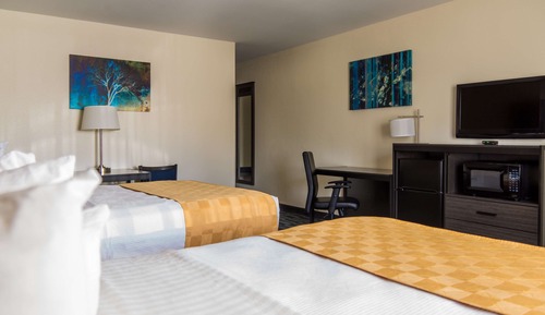 Standard Room, 2 Queen Beds, Non Smoking, Refrigerator & Microwave