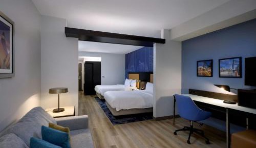 Studio with Two Queen Beds, City View, Bathtub, Sofa Bed and Balcony - Mobility Access/Hearing Accessible