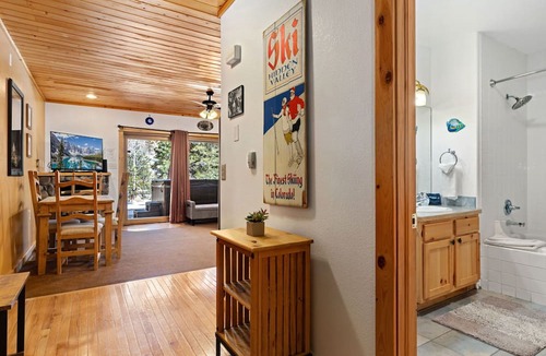 Fall River Estates Condo | Tucked-Away River Escape Private Hot Tub