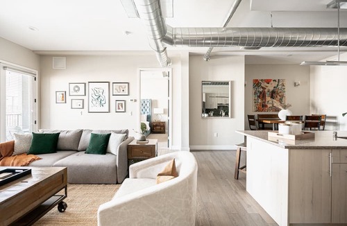 River North Art District Condo | Bright & Breezy | RiNo Loft with Custom Street Art | Dog-Friendly