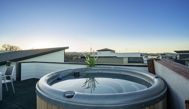 Downtown Views Deluxe Guesthouse + Rooftop Spa!