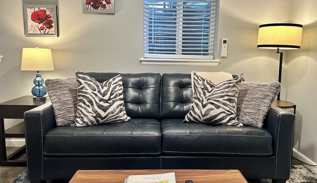 Fully stocked new apt, work from home + Free Parking!