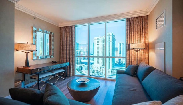No Resort Fee Strip View Suite + Free Valet + Pool
