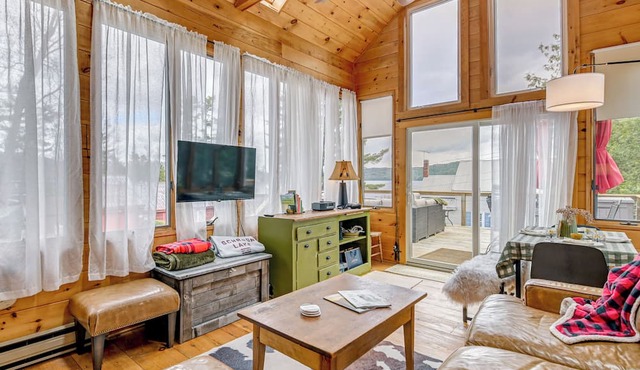 Cottage w/Shared Beach, Great Views, Walk to Town
