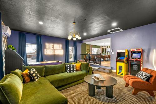 The Mile High Haus Hot Tub Theater Game Room